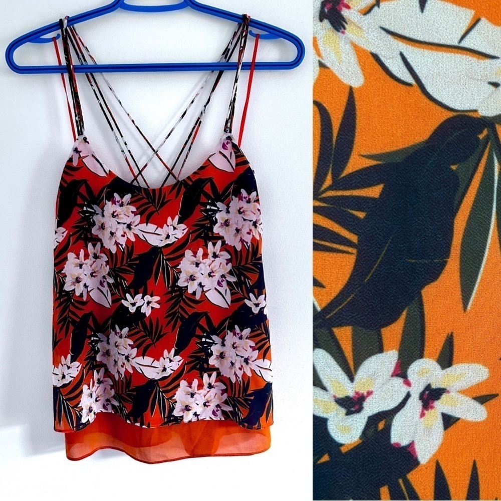 Twik Floral Hawaiian Tank Size Small